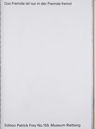 Das Fremde ist nur in der Fremde fremd Das Fremde ist nur in der Fremde fremd – book cover closed