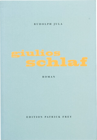Giulios Schlaf Giulios Schlaf – book cover closed