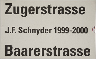 Zugerstrasse / Baarerstrasse 1999–2000 Zugerstrasse / Baarerstrasse 1999–2000 – book cover closed